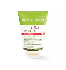 Yves Rocher Sebo Pure Vegetal 3 In 1 Cleanser, Scrub & Anti-Blackhead