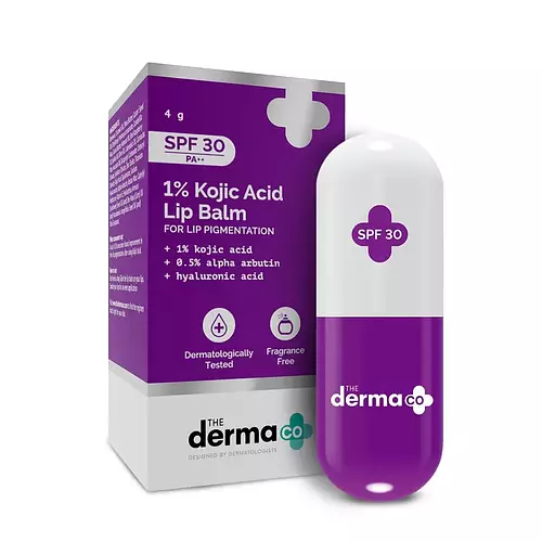 The Derma Co 1% Kojic Acid Lip Balm With Alpha Arbutin & Hyaluronic Acid