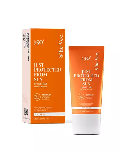 S'he vec Just Protected From Sun Hybrid Fluid Sun Cream SPF 50+