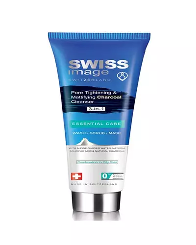 Swiss Image Essential Care Pore Tightening & Mattifying 3-In-1 Charcoal Cleanser