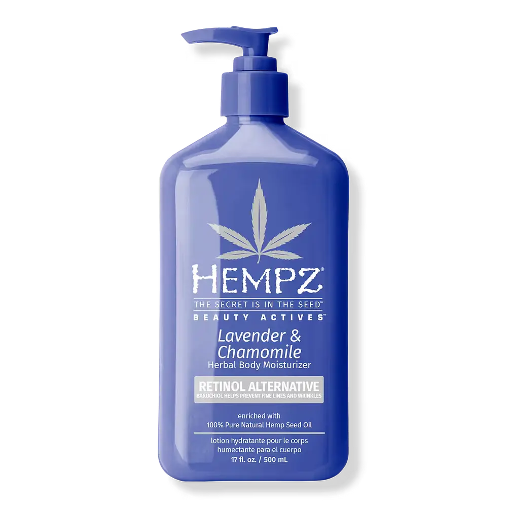 Hempz Beauty Actives Lavender & Chamomile Herbal Body Moisturizer With Retinol Alternative