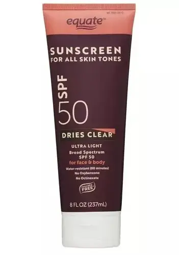 Equate Dries Clear Ultra Light Broad Spectrum Sunscreen SPF 50