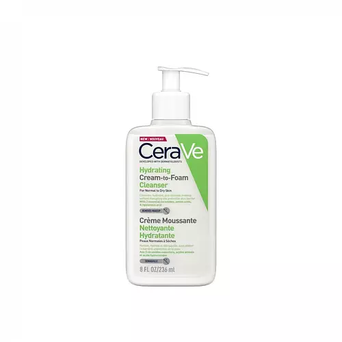 CeraVe Hydrating Cream-to-Foam Face Wash (Normal to Dry Skin)