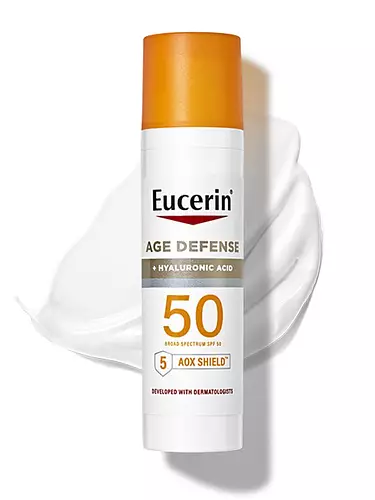 Eucerin Age Defense SPF 50 Face Sunscreen Lotion with Hyaluronic Acid