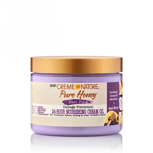 Creme of Nature Pure Honey Hair Food Damage Prevention 24-Hour Nourishing Cream Oil