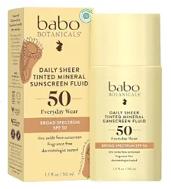 babo botanicals Daily Sheer Tinted Mineral Sunscreen Fluid SPF 50