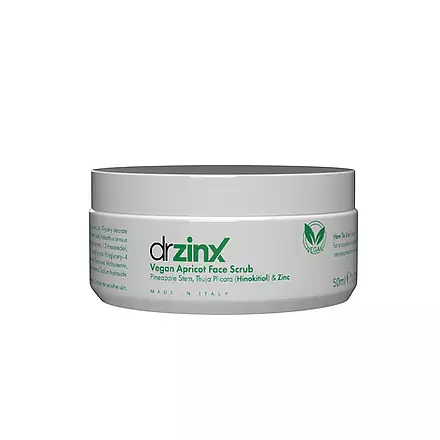 Dr Zinx Vegan Apricot Bromelain Facial Scrub & Mask Zinc + Thuja (Hinokitiol)