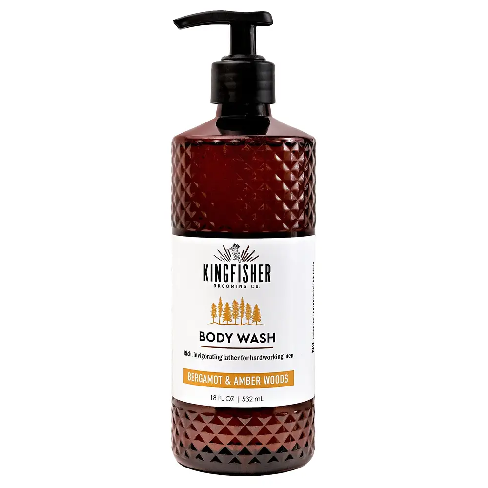 Kingfisher Grooming Co. Bergamot And Amber Woods Body Wash