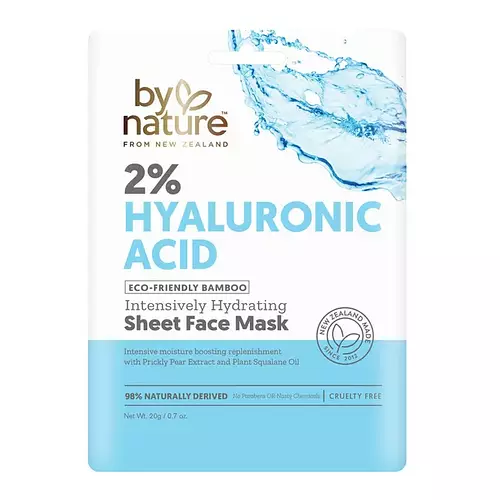 By Nature 2% Hyaluronic Acid Intensively Hydrating Sheet Face Mask