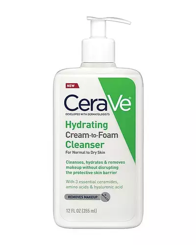 CeraVe Hydrating Cream-to-Foam Cleanser (Normal/Balanced to Dry Skin)