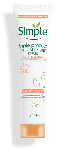 Simple Skincare Protect 'N' Glow Triple Protect Moisturizer SPF 30