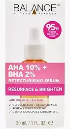 Balance Active Formula Resurface & Brighten AHA 10% + BHA 2% Retexturising Serum
