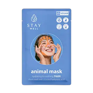 Stay Well Animal Mask Hydrating & Soothing Tiger